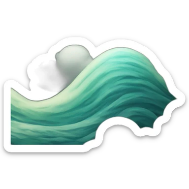 mountain-pine-waves-clouds-sun-moon sticker