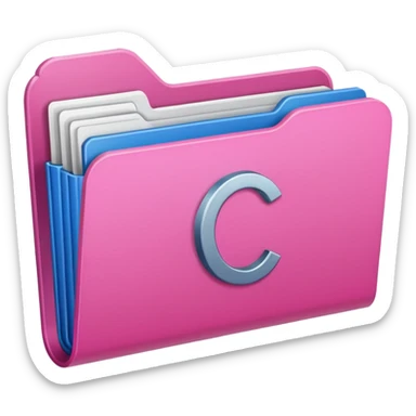 windows 10 folder pink sticker