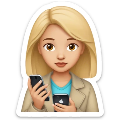 Girl eith Phone  sticker