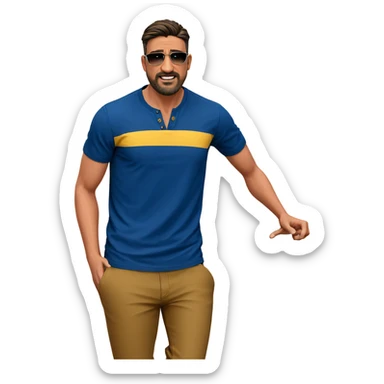 handsome guy in casual attire sticker
