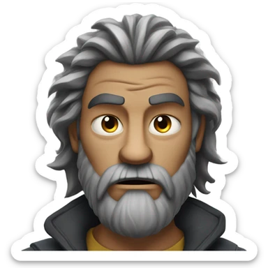 Really really scary and mean man sticker