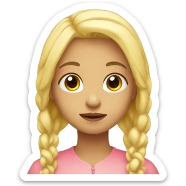 Blonde girl prayer sticker