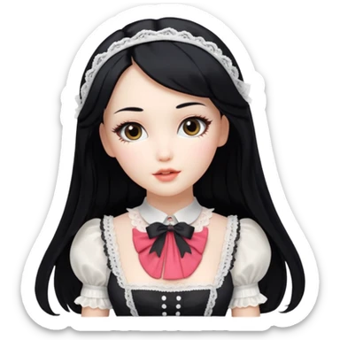 Erotic Sex doll maid  sticker