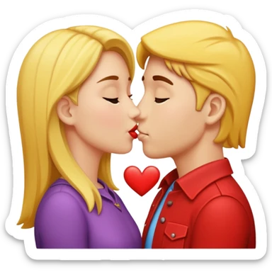 Couple kissing each other  sticker