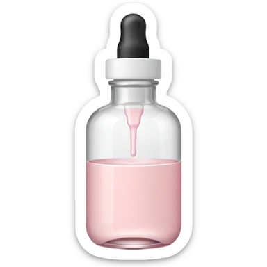 pale pink serum bottle with white top sticker