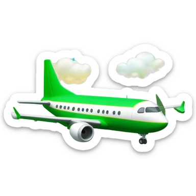 Plane on st Patrick’s day with a with a pot of gold sticker