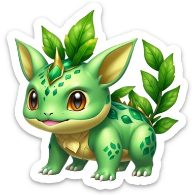 Shiny Exotic Bulbasaur-Leafeon-Bayleaf-Hybrid-Creature sticker