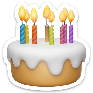 Birthday cake sticker