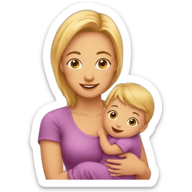 Bébé avec maman sticker