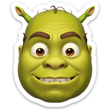 Shrek asombrado sticker