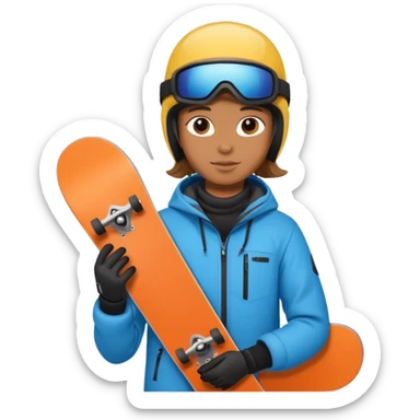 Snowboarder hold sticker