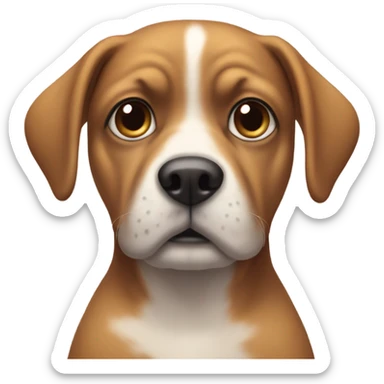Uncomfortable dog  sticker