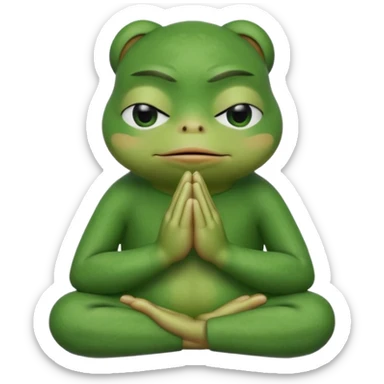 Pepe the frog praying sticker