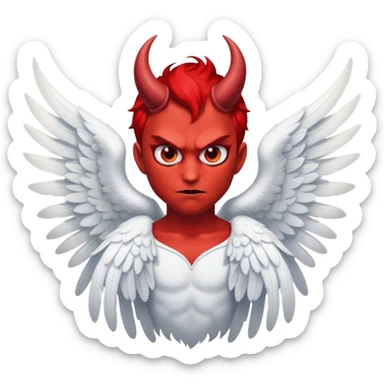 Biblically accurate Angel seraphim make a devil remove wings sticker