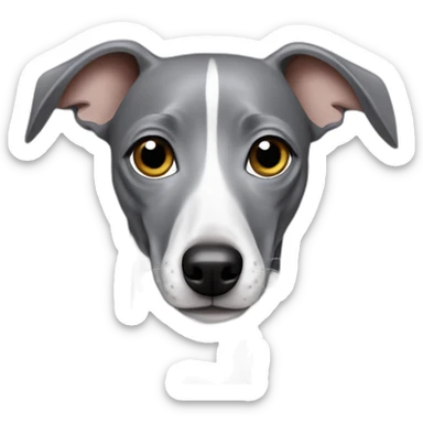 all grey Italian greyhound emoji sticker