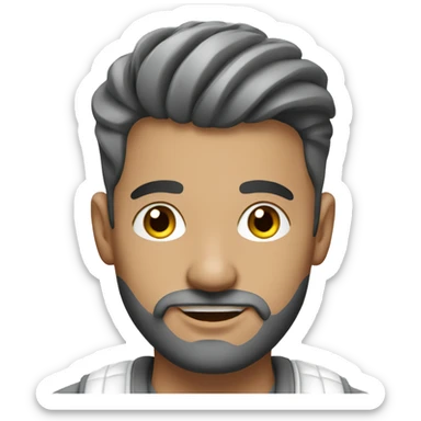 an attractive barber man wearing a grey tracksuit  sticker