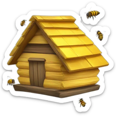 Apiary bee house sticker