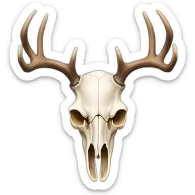 deer skull sticker