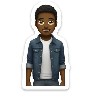 A young guy at a night party sticker