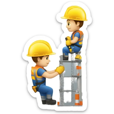 safety construction working at height sticker