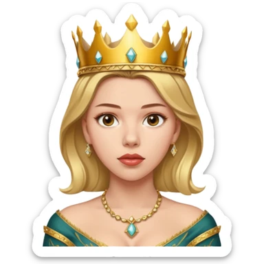 Scarlett Johansson, wearing crown  sticker