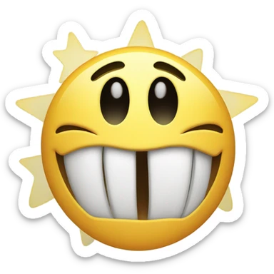 smiley face with stars instead of eyes sticker