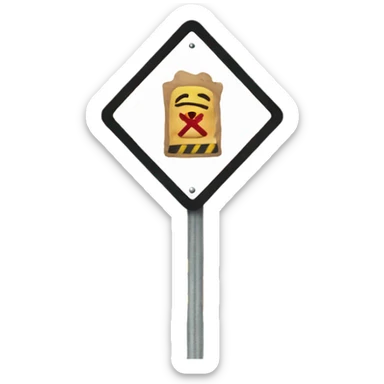 A "No Trespassing" sign on a road sticker