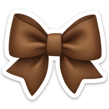 Brown bow sticker