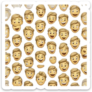 smiling excited outdoor portrait happy male  sticker