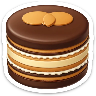 un alfajor triple de dulce de leche y chocolate de portezuelo sticker