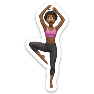 
woman doing pilates sticker