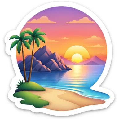 Romantic scenery  sticker