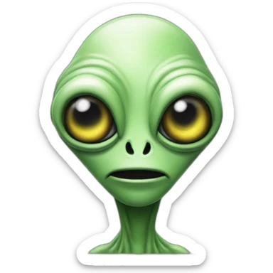 3 eyed alien sticker