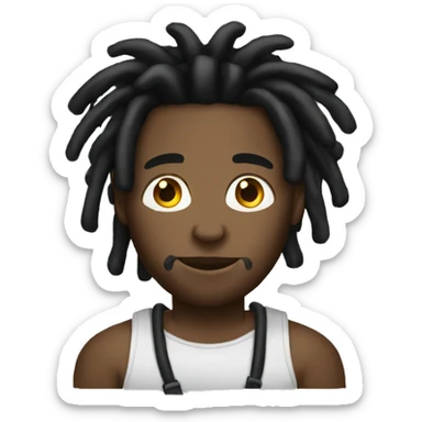 Black guy with dreads y2k sticker