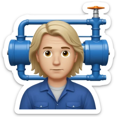 customer. 1 person only white male with shoulder normal person cloths. adult. pipeline technician change the expression and the shape of the face change the color of eyes. dont put background sticker