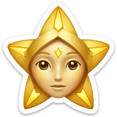 Star with a human body and legs sticker