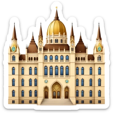 Budapest parliament emoji more aesthetic  sticker