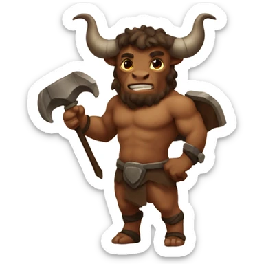a cute Minotaur sticker
