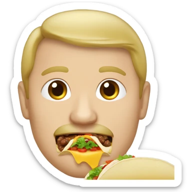 Vladimir poutine qui mange un tacos sticker