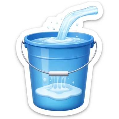 Bucket and cleaning product sticker