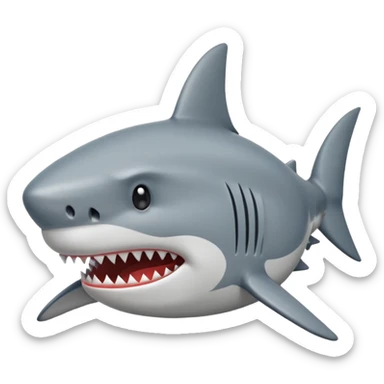 can you make me a shark emoji that’s sighing with a sweat mark sticker