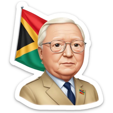 Jean-marie lepen with african flag sticker