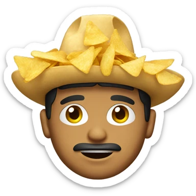 mexican guy with chips sticker