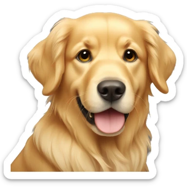 Cute golden retriever sticker