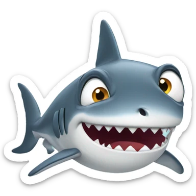 confused shark sticker
