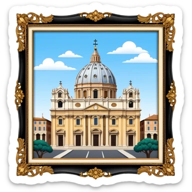 saint peter's church rome no frame sticker