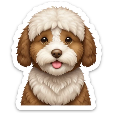Labradoodle blowing a kiss sticker