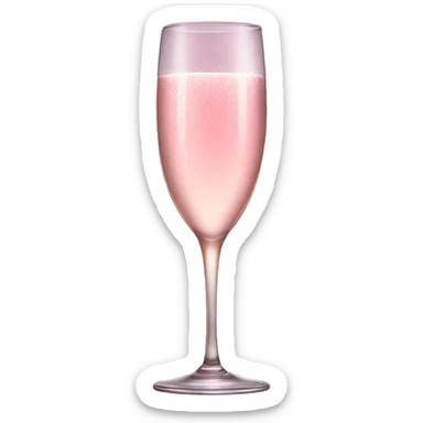 Pink champagne glass  sticker
