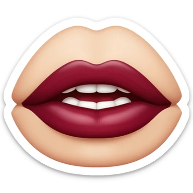 labios bordó sticker