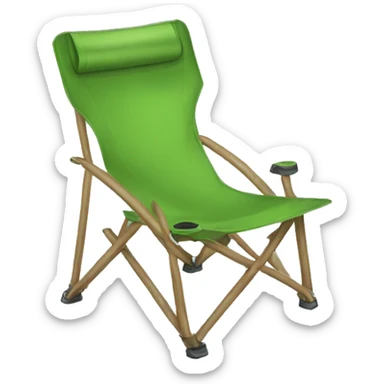 Green camping chair sticker